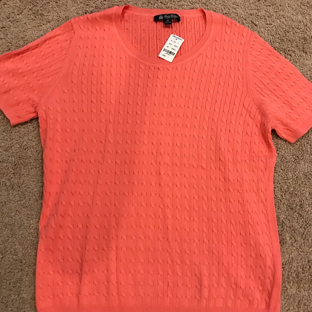 Brooks Brothers Crew short sleeve light sweater